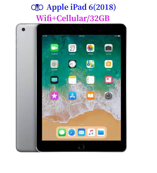 Apple iPad 9.7" 2018 Unlocked - 32GB WiFi+Cellular