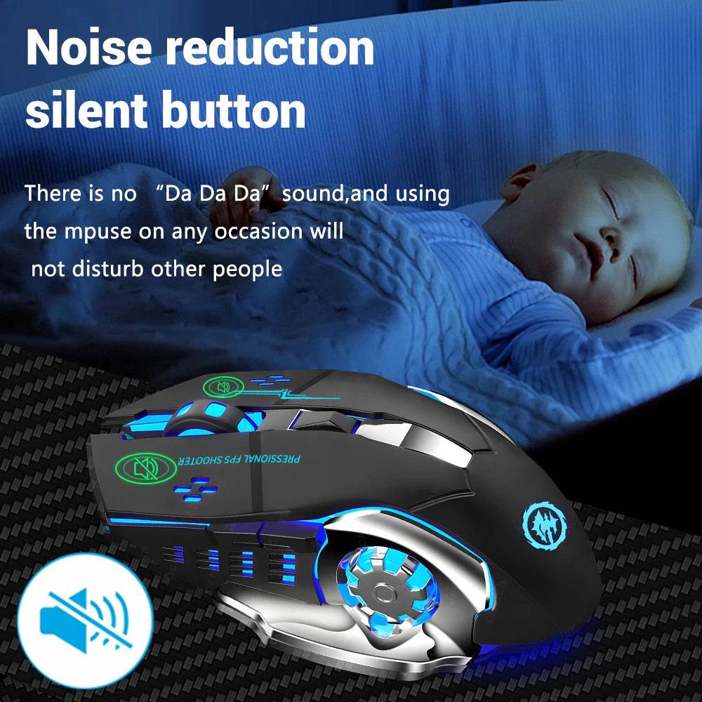 Mouse Wireless Reîncărcabil pentru Gaming cu Iluminare LED - Venduqo