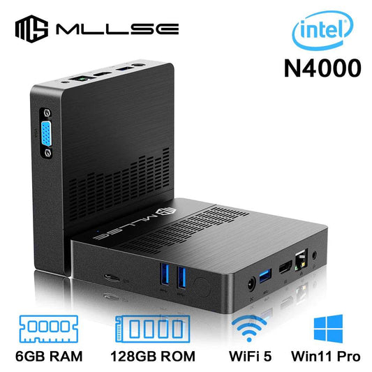 MLLSE Mini PC M2 Air - Intel N4000, 6GB RAM, 128GB SSD