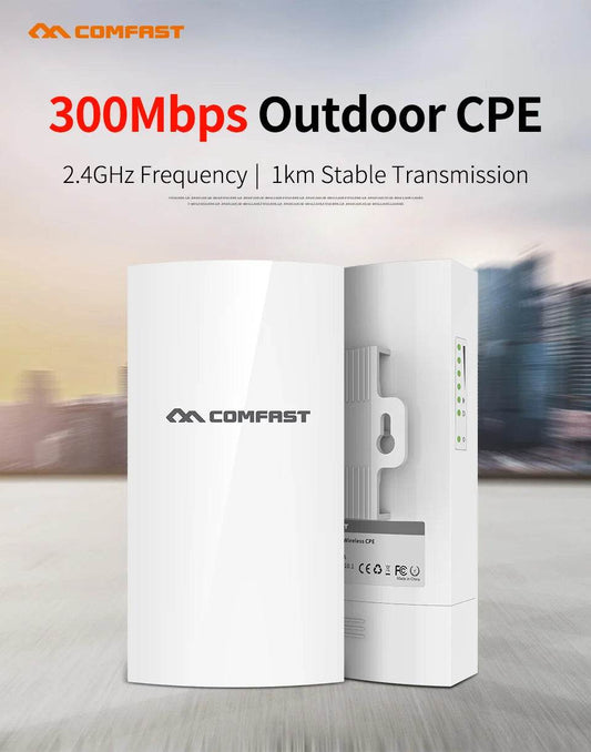 Comfast Outdoor Access Point 300Mbps 1KM WiFi Antena 9dBi - Venduqo