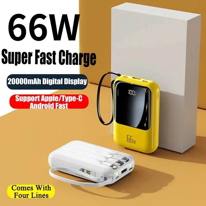 Baterie Externă Mini 20000mAh 66W Super Încărcare Rapidă PD - Venduqo