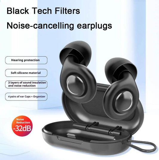 Silicone Sleep Earplugs - Reusable Noise Cancelling