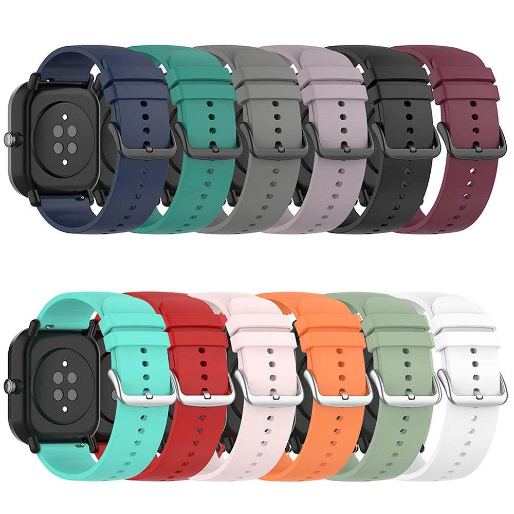 Pangă de Silicona 20mm pentru Amazfit GTS 4/2 Mini GTS 3, Bip 3/Bip U Pro - Venduqo