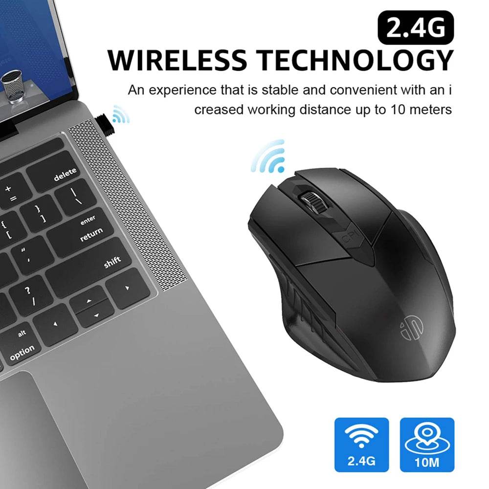 Mouse Wireless Reîncărcabil Bluetooth 2.4G PM6 - Venduqo