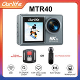 Ourlife MTR40 5K Action Camera with Touchscreen & Zoom