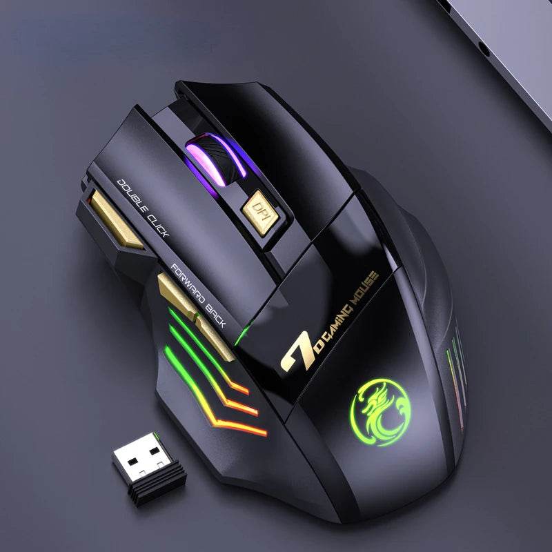 Mouse Wireless Silent cu Iluminare LED - Venduqo