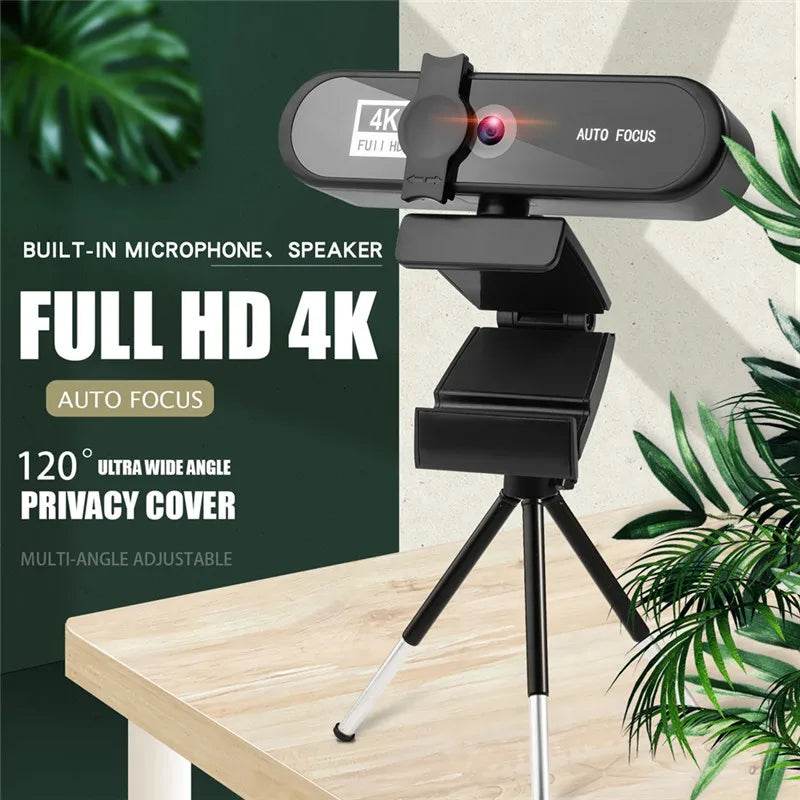 Cameră Web 4K cu Autofocus pentru Laptop și Desktop - Venduqo