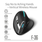 ZELOTES F-36 Vertical Wireless Mouse with RGB Lighting
