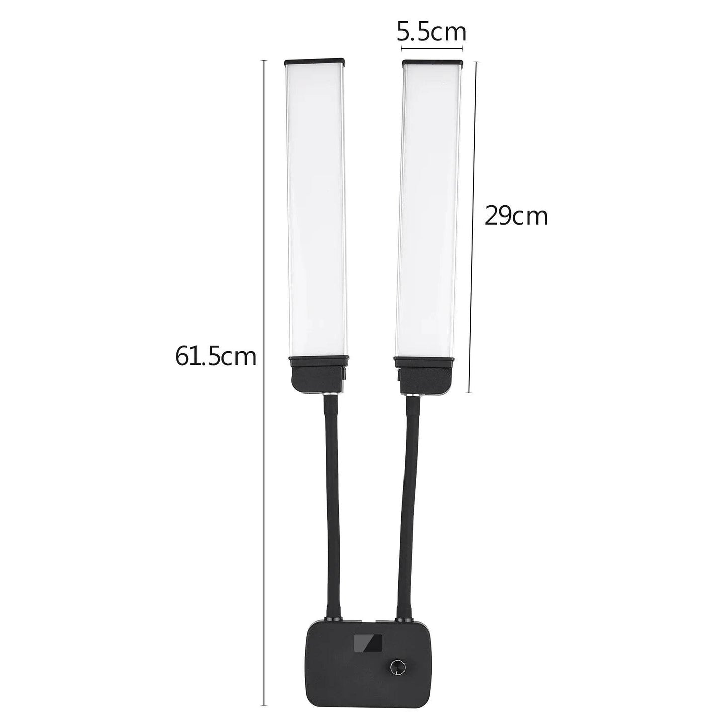 Lampa LED Flexibila cu Doua Brate Bi-color 3200K-4500K-5600K - Venduqo