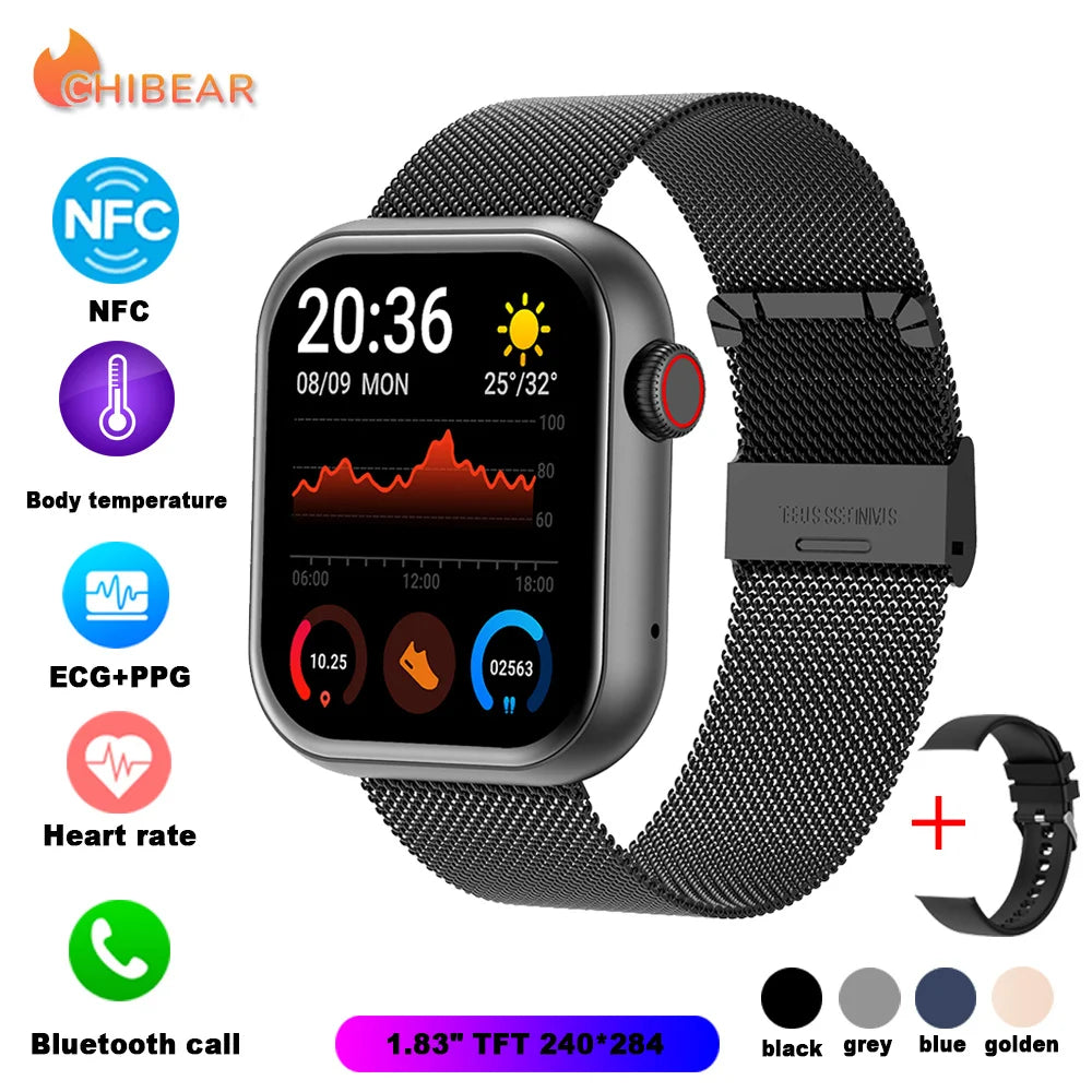Smart NFC Bluetooth Watch 2023 for Men - 1.81" AMOLED Display