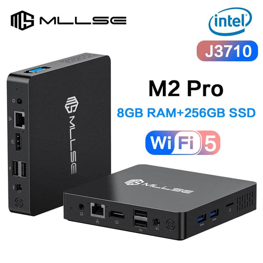 MLLSE M2 Pro Mini PC - Intel J3710, 8GB RAM, 256GB SSD