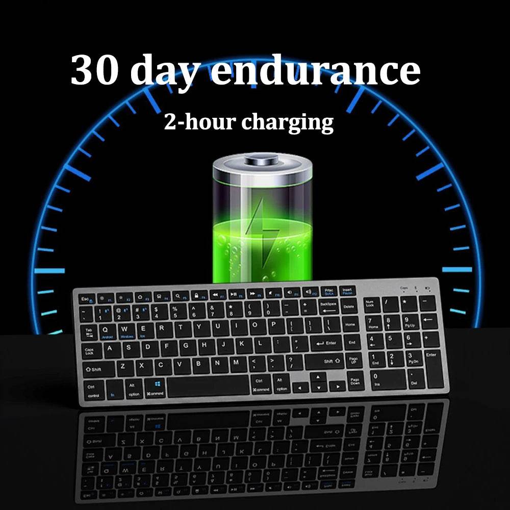 Tastatură Bluetooth Duală 2.4G Wireless, 102 Taste, USB C - Venduqo