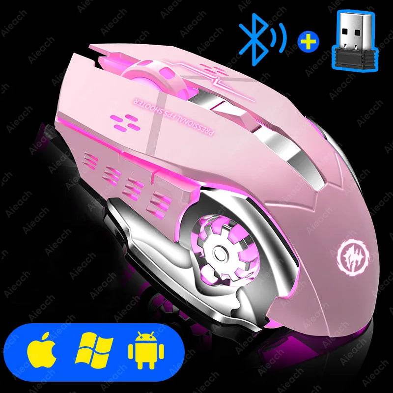 Mouse Wireless Reîncărcabil pentru Gaming cu Iluminare LED - Venduqo