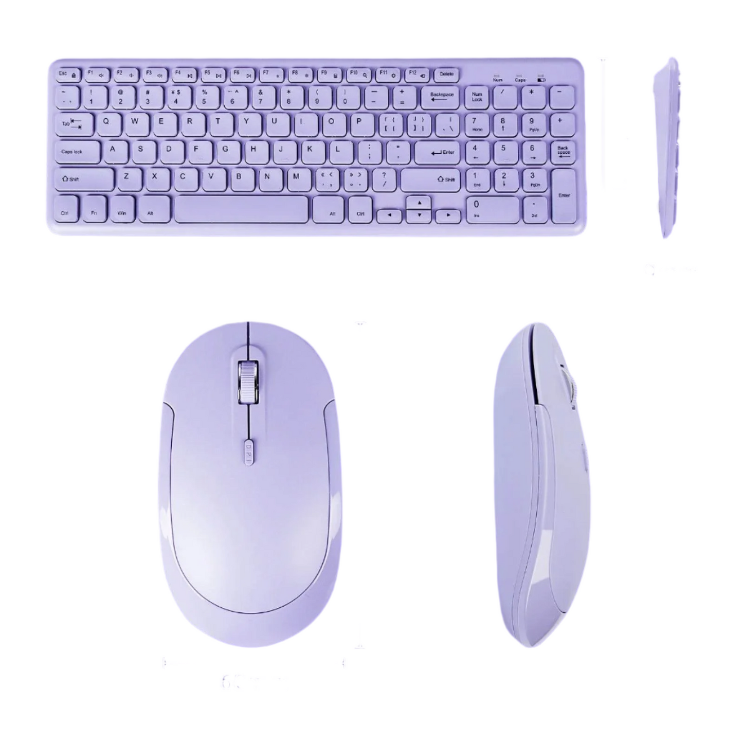 Set Wireless Tastatură și Mouse Fashion Ergonomic Purpuriu