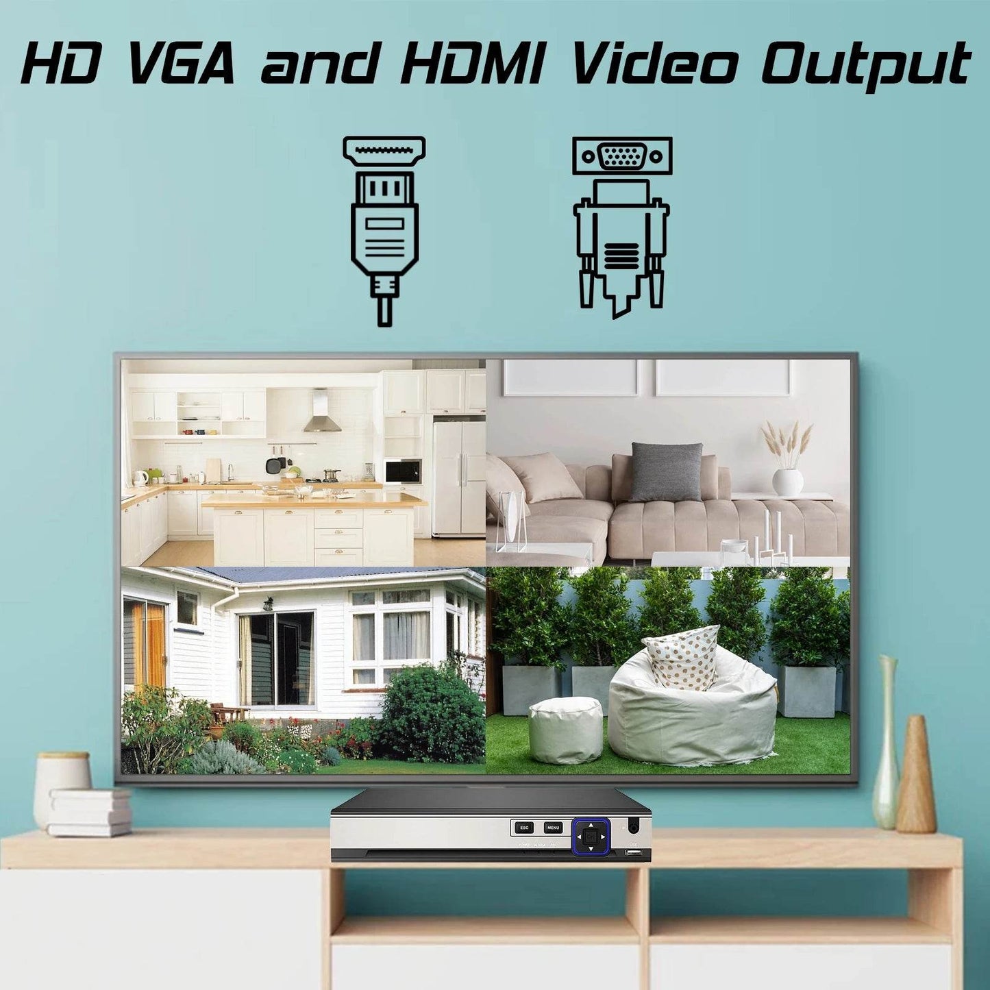 Kit de Supraveghere Gadinan 4K POE cu 10 Canale și Camere Dome Vandalproof - Venduqo