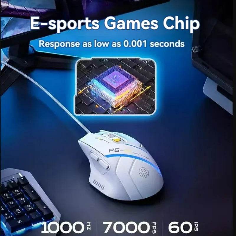 Mouse Gaming Wired Inphic PG1 cu RGB și Macro - Venduqo