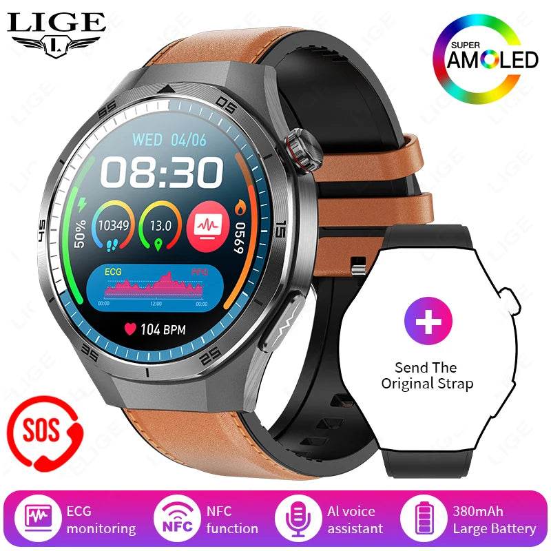 Ceas inteligent medical Smart Watch bărbați cu ECG, PPG și monitorizare tensiune arterială - Venduqo