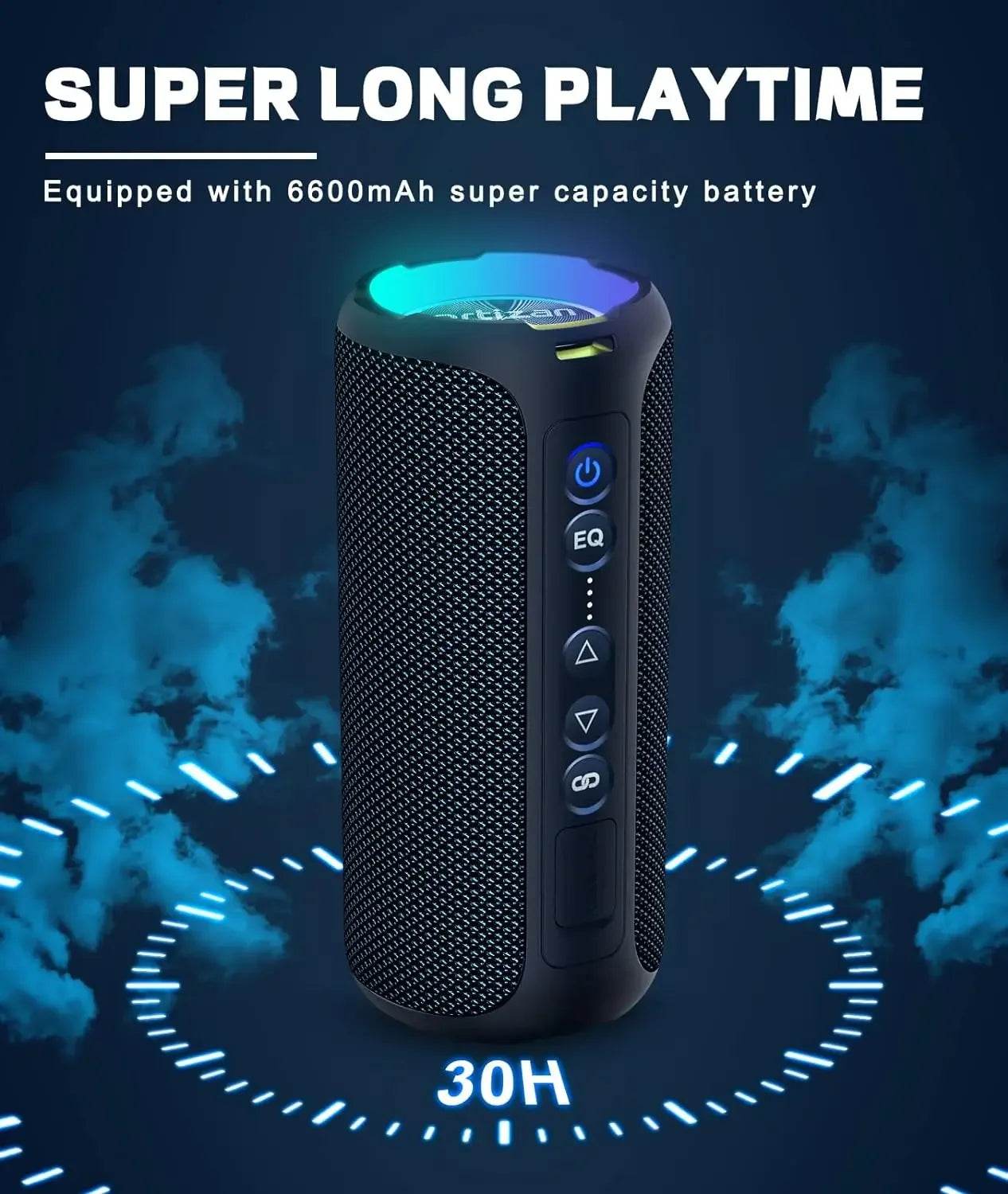 Ortizan 40W Boxe Portabile Bluetooth IPX7 cu Lumini LED - Venduqo