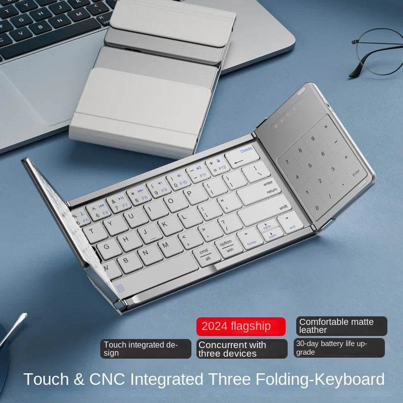 Set Tastatură Portabilă Wireless cu Touchpad pentru Mobil și Tabletă - Venduqo