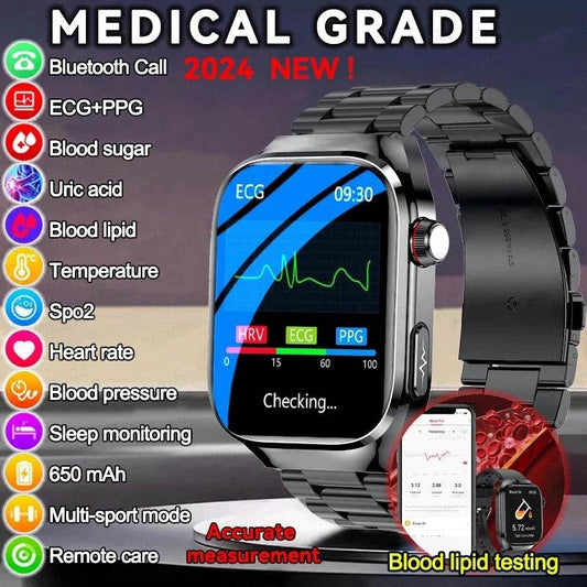 Smart Watch 2024 for Health Monitoring & Fitness