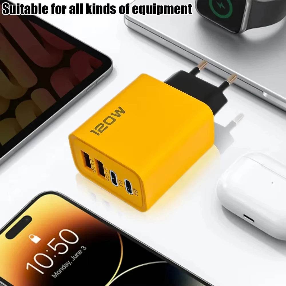 Încărcător Ultra Rapid Xiaomi 10A 120W cu 4 Porturi USB C PD - Venduqo