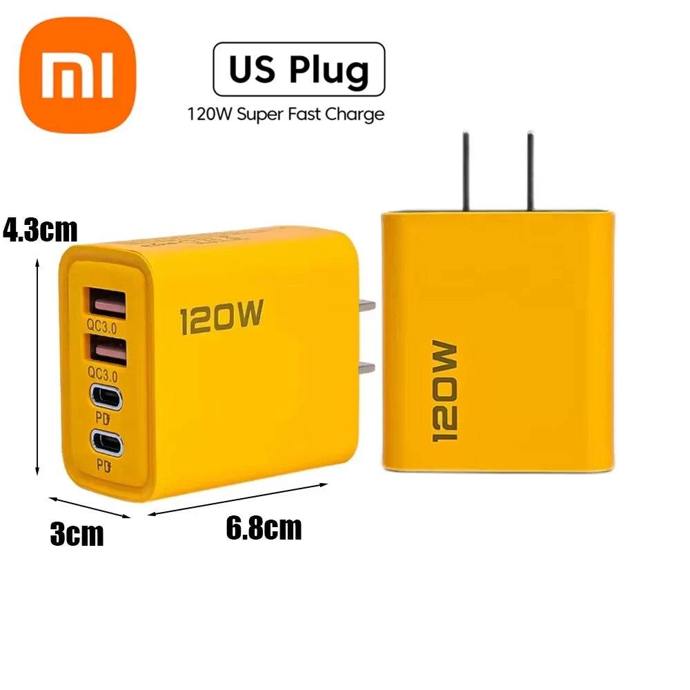 Încărcător Ultra Rapid Xiaomi 10A 120W cu 4 Porturi USB C PD - Venduqo