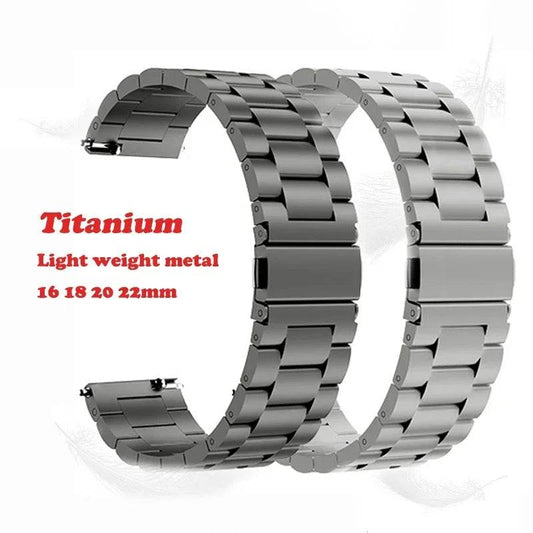 Premium Titanium Watch Strap for Smartwatches 16mm 18mm 20mm 22mm