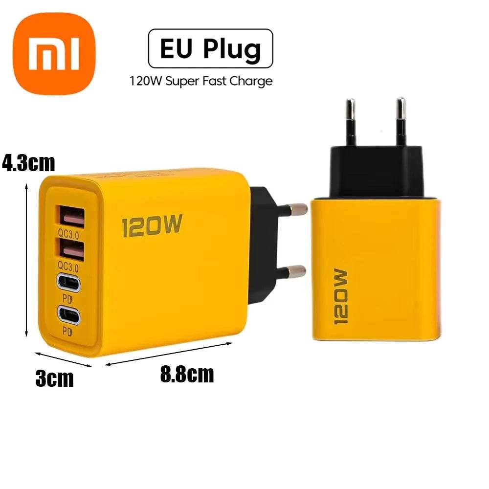 Încărcător Ultra Rapid Xiaomi 10A 120W cu 4 Porturi USB C PD - Venduqo