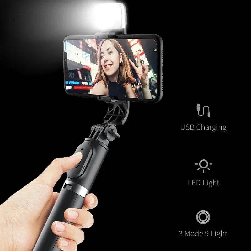 Xiaomi Mijia Selfie Stick cu Lumină LED și Trepied Extins - Venduqo