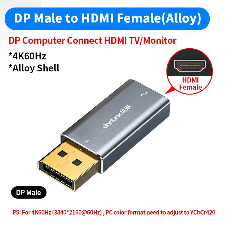 Unnlink 3 In 1 DP la HDMI VGA DVI Converter 4K 1080P - Venduqo