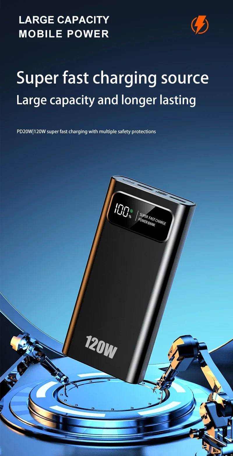 Baterie Externă Lenovo 200000mAh 120W Super Încărcare - Venduqo