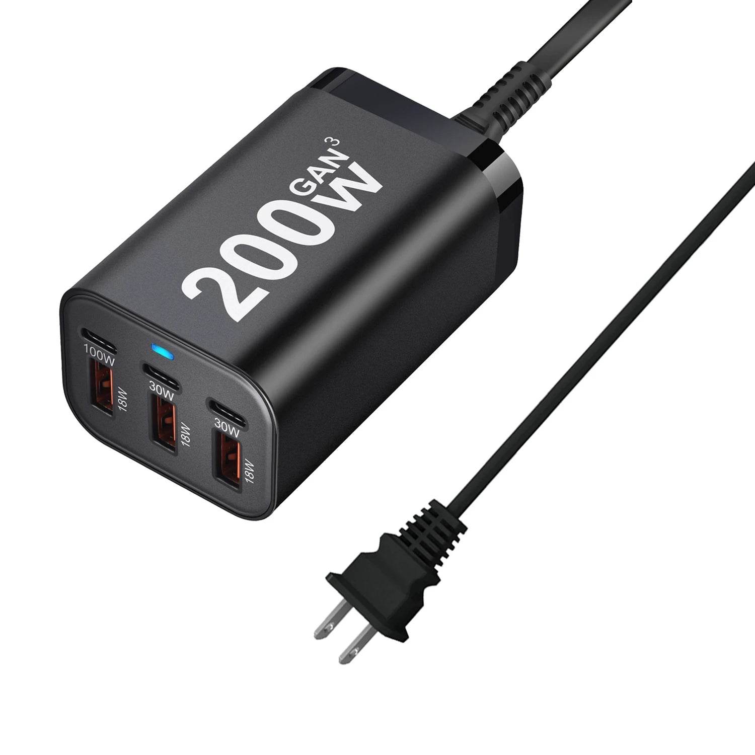 Încărcător rapid USB C 200W cu 6 porturi GaN - Venduqo