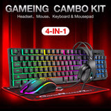 4-in-1 Gaming Set: Headset, Mouse Pad, Mouse & Keyboard