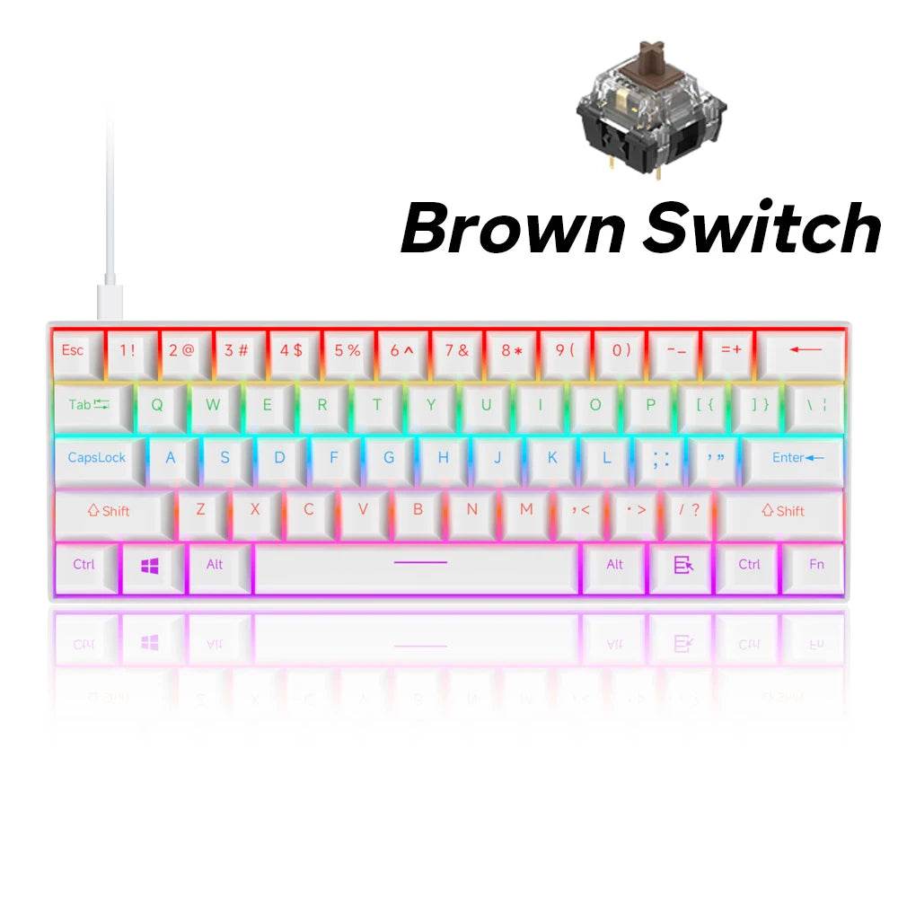 Tastatură Mecanică 61 Taste Switch-uri Interchangeabile - Venduqo