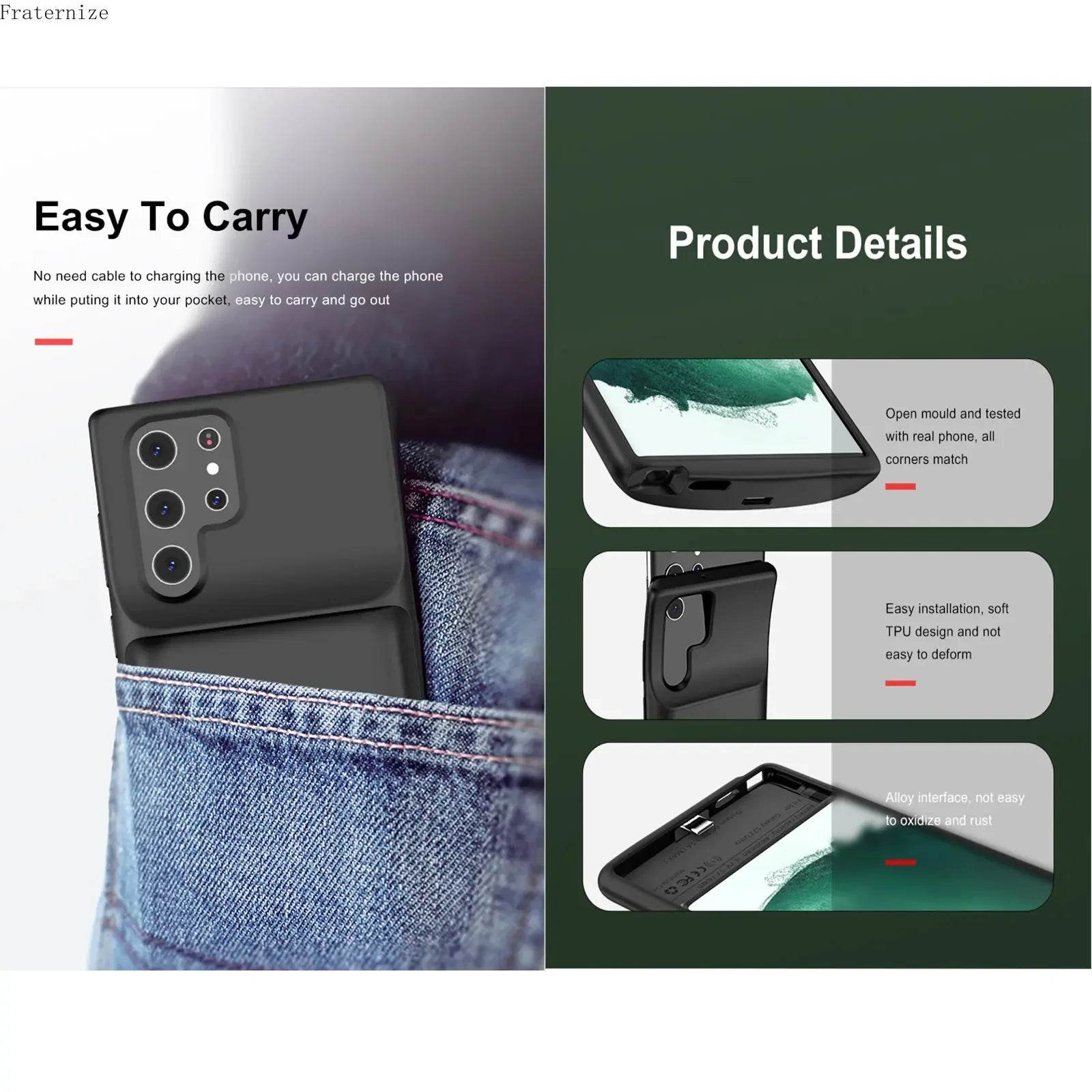 Carcasa baterie S23 pentru Samsung Galaxy S21/S22/S23 Ultra/Plus - Venduqo