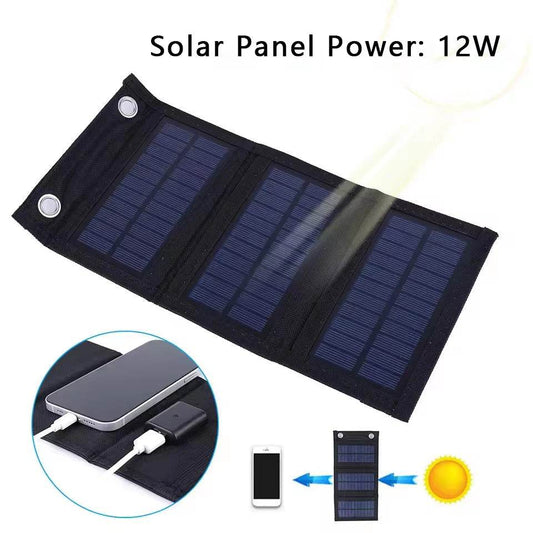 Panou Solar Portabil 5V 12W cu Ieșire USB pentru Încărcare Telefoane - Venduqo