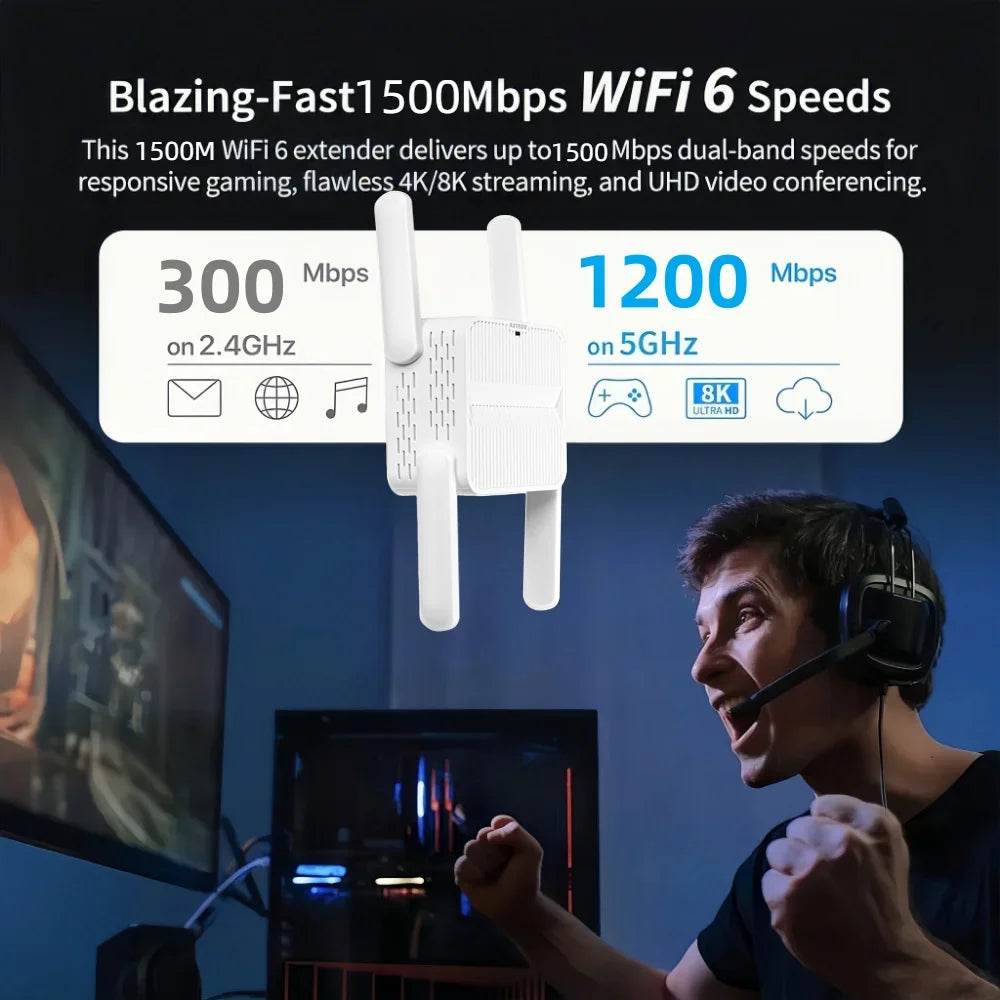Extensor WiFi 6 Dual Band 5GHz AX1500 - Venduqo