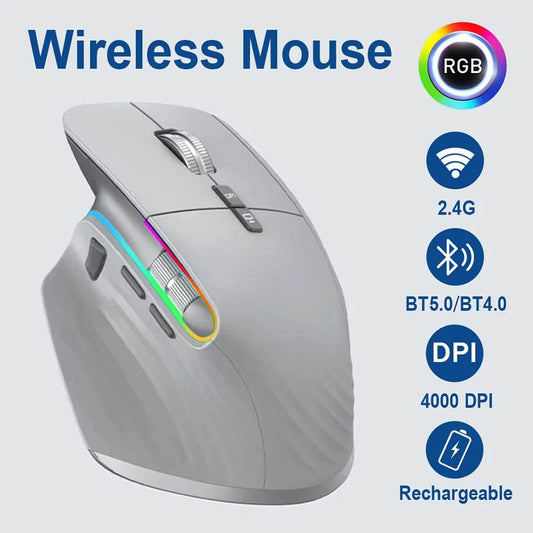 Wireless Multi-Device Mouse with Bluetooth 5.0 & 3.0