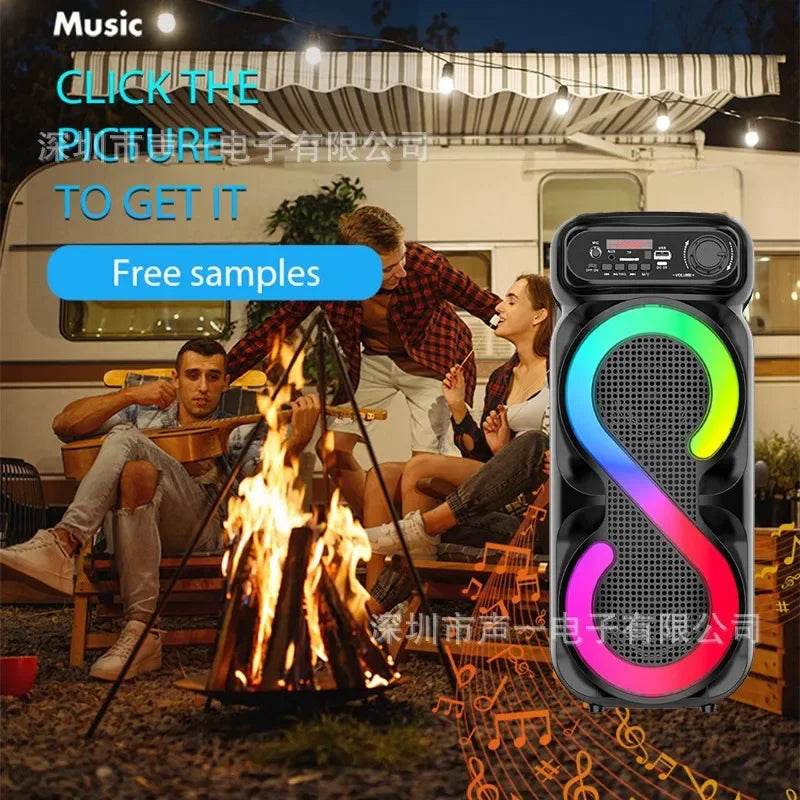 Box Portabilă Bluetooth 80W cu Subwoofer și Microfon - Venduqo