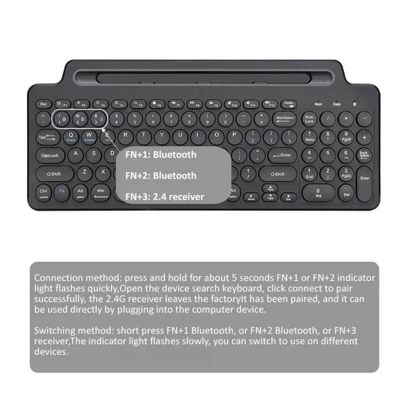 Tastatură Bluetooth Wireless cu Touchpad pentru Laptop și Tabletă - Venduqo