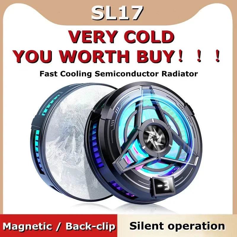 Cooler Magnetic SL17 pentru Telefon - 2 în 1, Ventilator de Gaming - Venduqo
