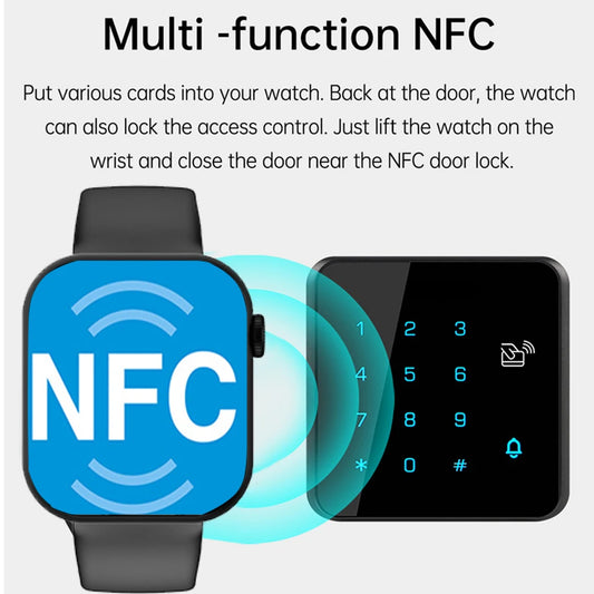 Smart NFC Bluetooth Watch 2023 for Men - 1.81" AMOLED Display