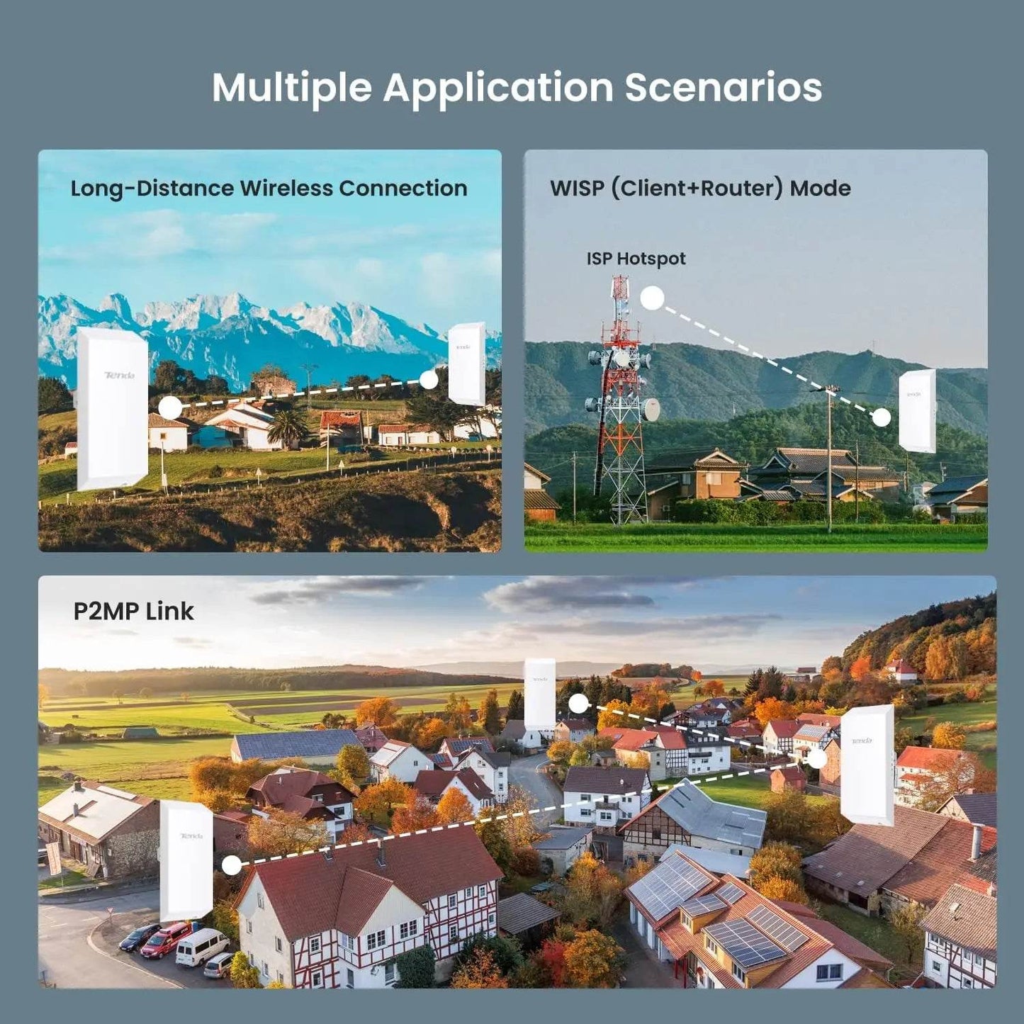 Tenda O1 Outdoor Access Point 300Mbps 2.4GHz PoE - Venduqo