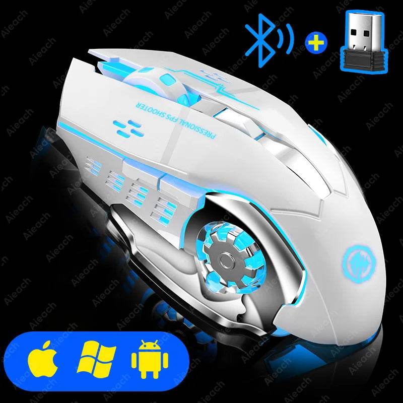 Mouse Wireless Reîncărcabil pentru Gaming cu Iluminare LED - Venduqo
