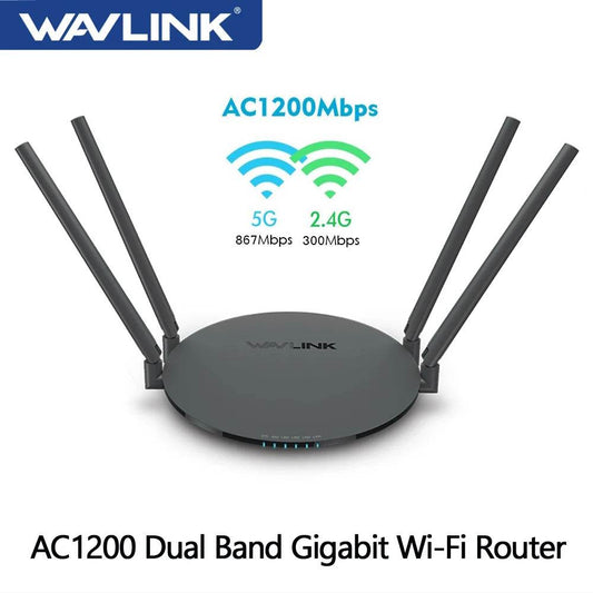 Wavlink AC1200 Dual Band Wi-Fi Router with 4 Antennas