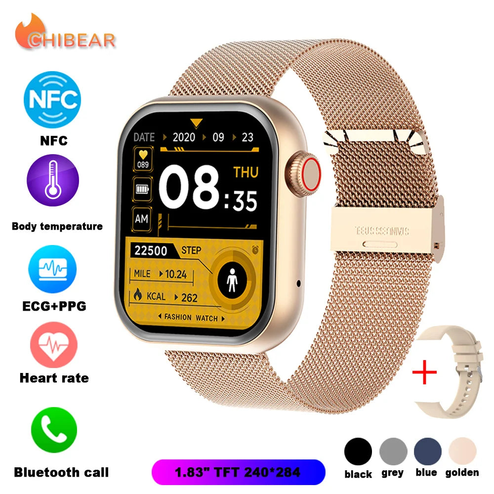 Smart NFC Bluetooth Watch 2023 for Men - 1.81" AMOLED Display
