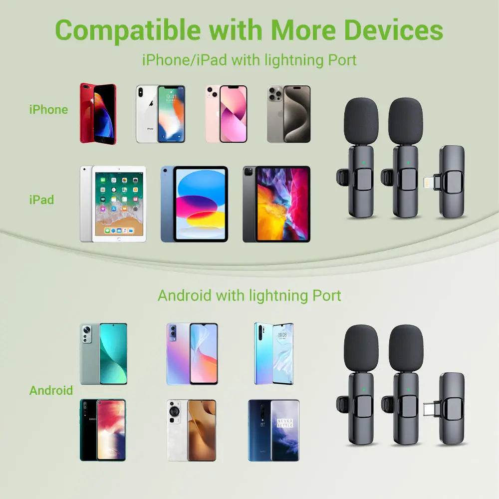 Microfon Lavalier Wireless Basix pentru iPhone & Android - Venduqo