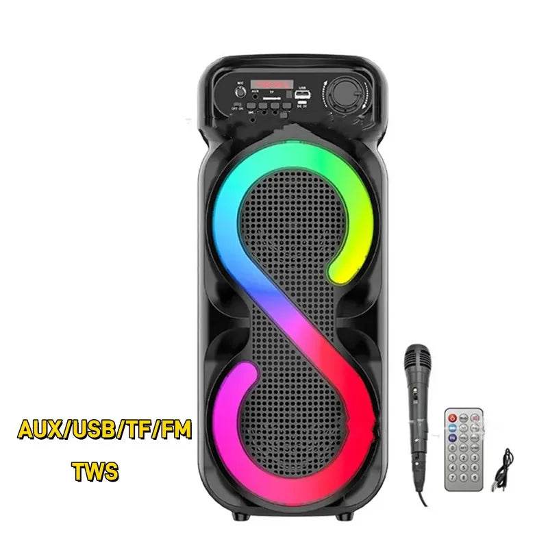 Box Portabilă Bluetooth 80W cu Subwoofer și Microfon - Venduqo