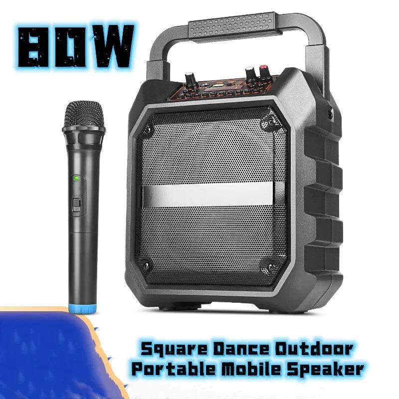 Difuzor portabil Bluetooth 80W cu microfon karaoke - Venduqo