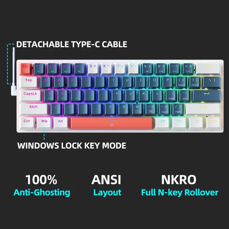 Machenike K500-B61 Mini Tastatură Mecanica 60% - Venduqo